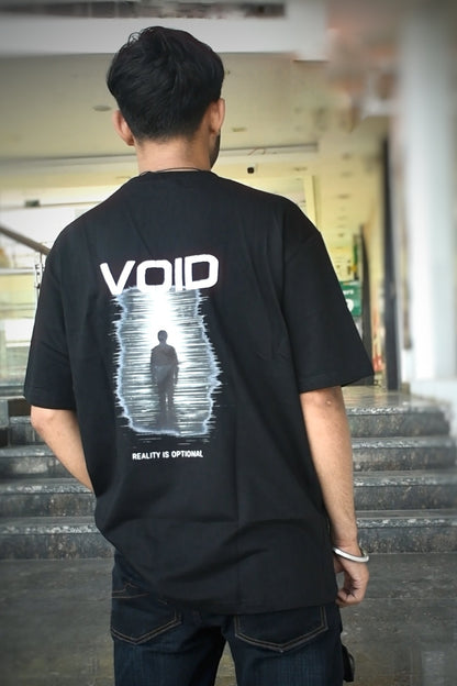 VOID Oversized Down Shoulder T-Shirt for Men | 240 GSM 100% Cotton Graphic Tee