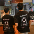 BLACKOUT Oversized Down Shoulder T-Shirt for Men | 240 GSM 100% Cotton Graphic Tee
