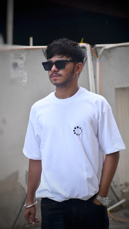 RESET Oversized Down Shoulder T-Shirt for Men | 240 GSM 100% Cotton Graphic Tee