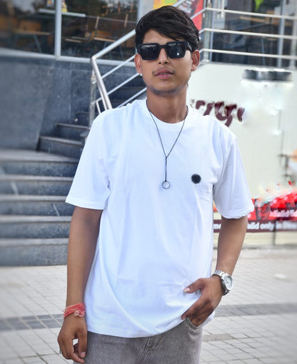 OVER THINKER Oversized Down Shoulder T-Shirt for Men | 240 GSM 100% Cotton Graphic Tee