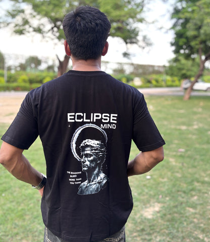 Eclipse Mind Oversized Down Shoulder T-Shirt for Men | 240 GSM 100% Cotton