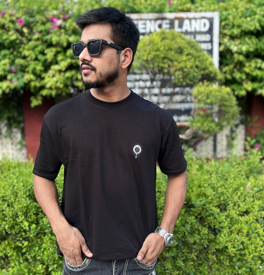 Eclipse Mind Oversized Down Shoulder T-Shirt for Men | 240 GSM 100% Cotton