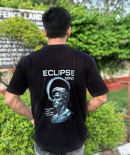 Eclipse Mind Oversized Down Shoulder T-Shirt for Men | 240 GSM 100% Cotton