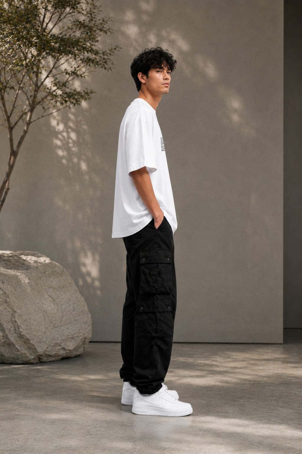 Glitch Reality Oversized T-Shirt – 220 GSM Premium Cotton | Graphic Print Drop Shoulder Tee