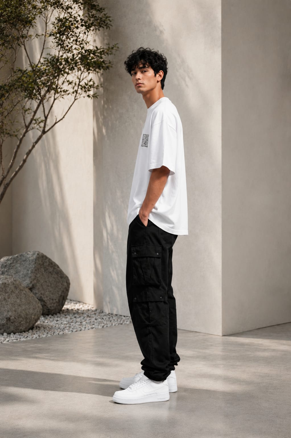Glitch Reality Oversized T-Shirt – 220 GSM Premium Cotton | Graphic Print Drop Shoulder Tee