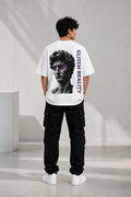 Glitch Reality Oversized T-Shirt – 240 GSM Premium Cotton | Graphic Print Drop Shoulder Tee