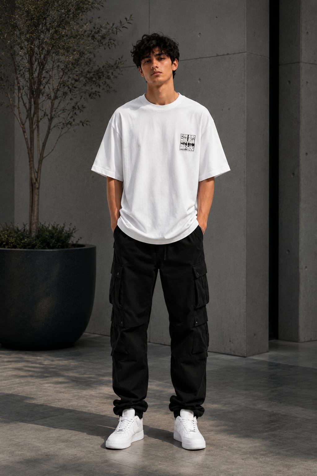 Glitch Reality Oversized T-Shirt – 220 GSM Premium Cotton | Graphic Print Drop Shoulder Tee