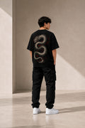 Dragon Spirit Oversized T-Shirt – 240 GSM Premium Cotton | Japanese Dragon Graphic Down Shoulder Tee