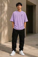 DREAM STATE Oversized Downccc Shoulder T-Shirt for Men | 240 GSM 100% Cotton Graphic Tee