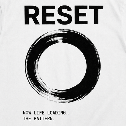 RESET Oversized Down Shoulder T-Shirt for Men | 240 GSM 100% Cotton Graphic Tee