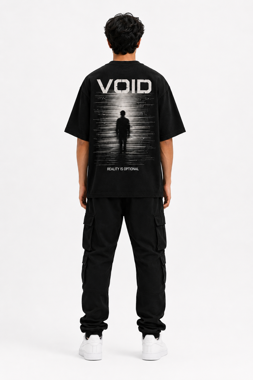 VOID Oversized Down Shoulder T-Shirt for Men | 240 GSM 100% Cotton Graphic Tee