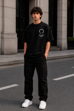 Eclipse Mind Oversized Down Shoulder T-Shirt for Men | 240 GSM 100% Cotton